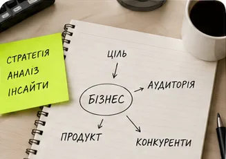 Poznámky se schématem: byznys, cíl, publikum, produkt, konkurence