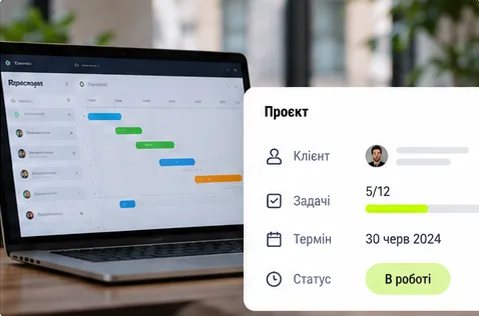 Karta projektu s úkoly a stavem v CRM