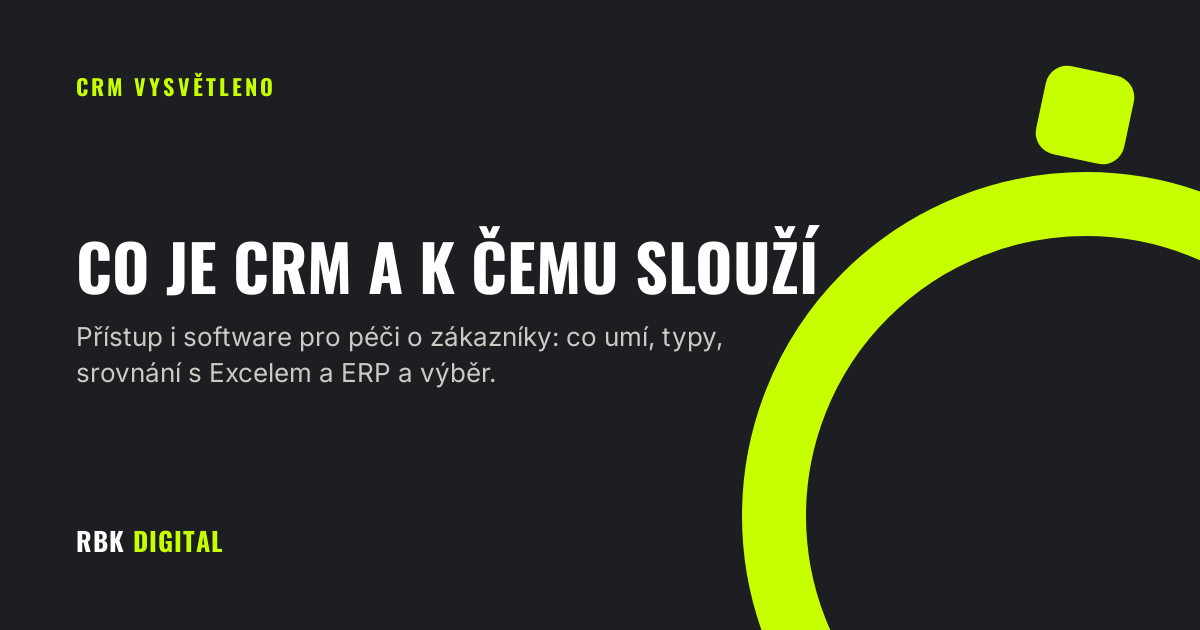 Titulní obrázek článku o tom, co je CRM a k čemu slouží.