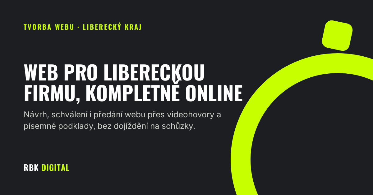 Úvodní obrázek článku o tvorbě firemního webu na dálku pro firmy z Liberce a Libereckého kraje.