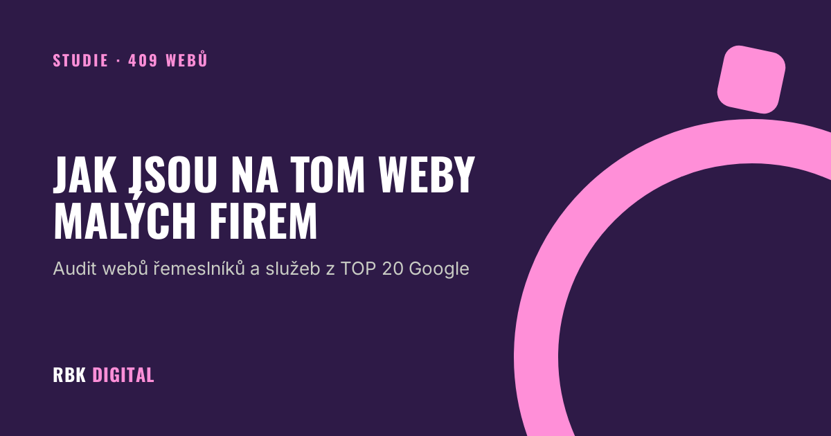 Studie RBK Digital: Jak jsou na tom weby malých firem